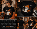 Cute Ghost Halloween T-Shirt – Spooky Pumpkin Ghost Graphic Tee for Women