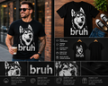 Bruh Husky Dog T-Shirt – Funny Siberian Husky Meme Graphic Tee | Dog Lover Gift Shirt for Husky Owners