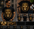 King Lion with Crown and Sunglasses T-Shirt | Royal Lion Graphic Tee for Men & Women