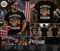 Pig Missiles & Freedom Patriotic Hot Dog T-Shirt | Funny 4th of July USA Graphic Tee