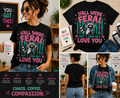 Y’all Were Feral But I Low Key Love You Raccoon T-Shirt – Funny Retro Teacher Graphic Tee