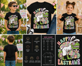Happy Eastrawr Dinosaur Bunny Easter Graphic T-Shirt for Kids