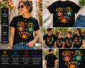 Give Grace Love God Be Kind Shirt Christian Smiley Flower Retro Graphic T-Shirt