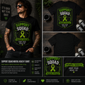 Support Squad Mental Health Awareness T-Shirt – Keep Your Head Up Green Ribbon Unisex Graphic Tee