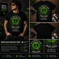 You Are Not Alone Mental Health Matters T-Shirt – Mental Health Awareness Green Ribbon Unisex Graphic Tee