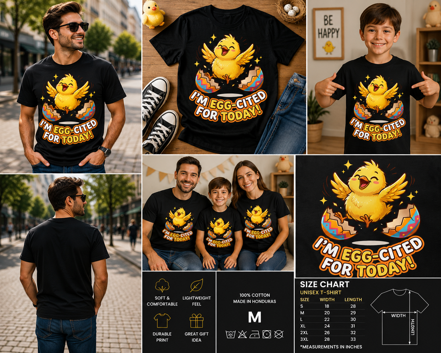 I’m Egg-Cited for Today Cute Hatching Chick Easter T-Shirt