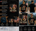 250 Years USA Patriotic Eagle T-Shirt – Vintage American Flag 1776-2026 Independence Day Tee