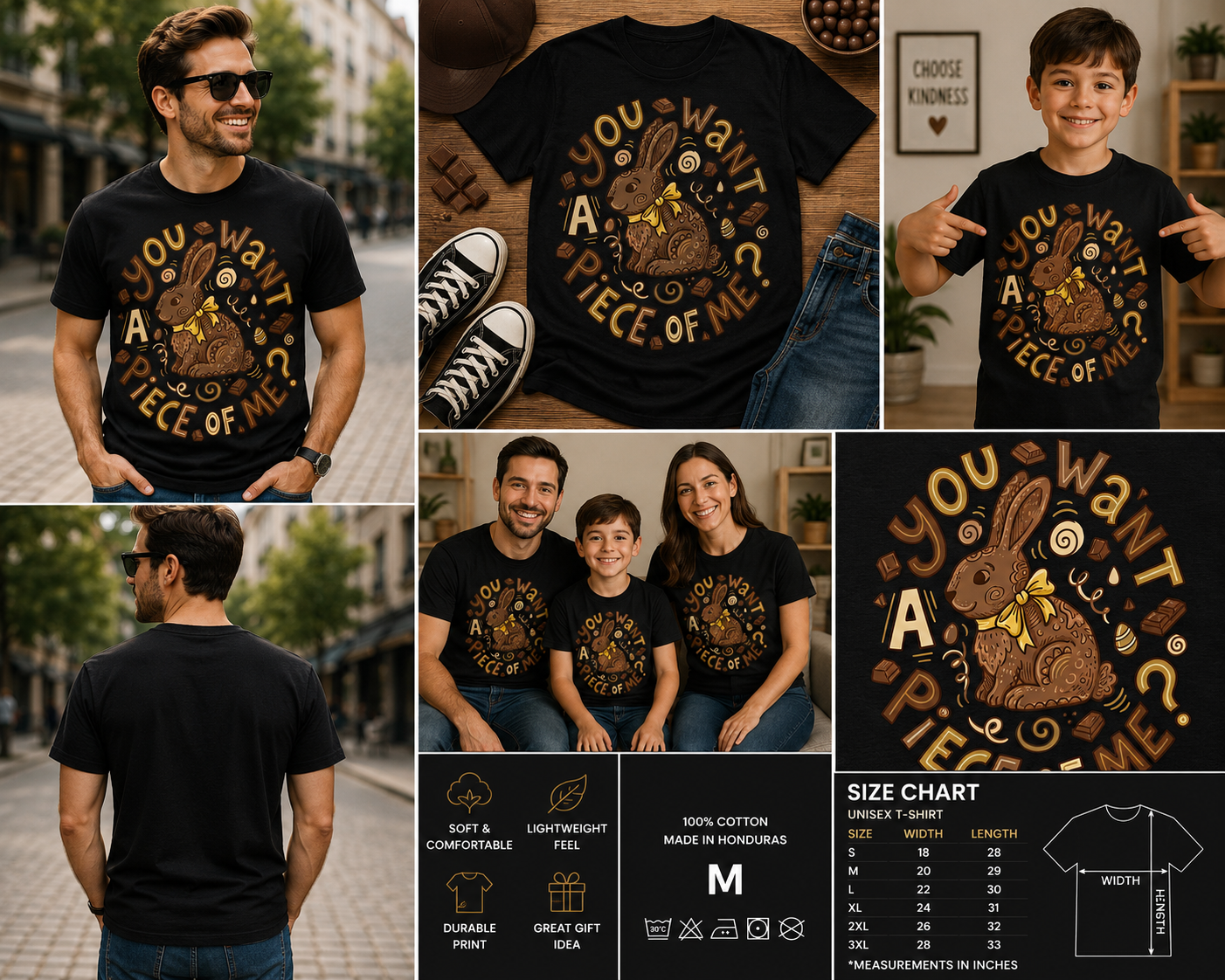 Do You Want a Piece of Me Funny Chocolate Bunny Easter T-Shirt