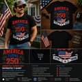 America Turns 250 Patriotic Fireworks T-Shirt – USA 1776–2026 Semiquincentennial Celebration Tee