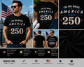 The One Where America Turns 250 Vintage Patriotic USA 250th Anniversary T-Shirt