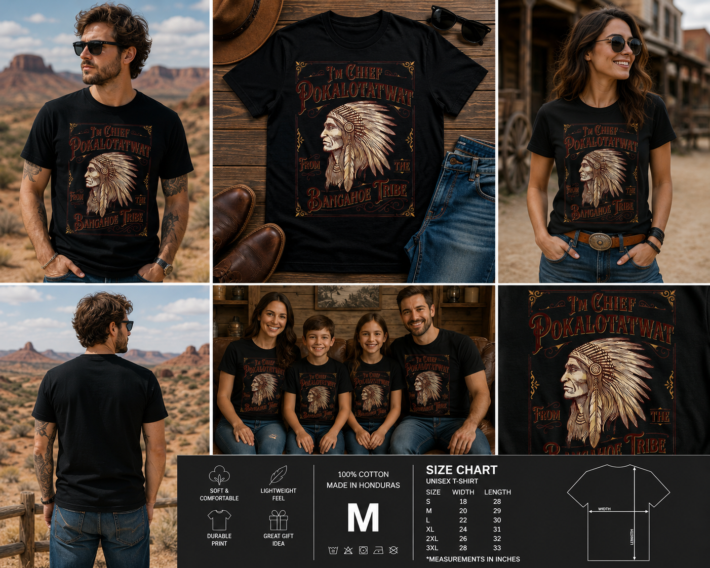 Funny Native American Chief Graphic T-Shirt – Vintage Tribal Humor Tee for Men & Women