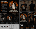 Flight Was Never an Option Knife Penguin T-Shirt – Funny Dark Humor Penguin Graphic Tee