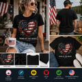 Home of the Brave 1776 American Flag Heart Floral T-Shirt | Patriotic USA Independence Day Graphic Tee | Vintage Fourth of July Shirt