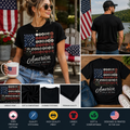 America Land of the Free Floral American Flag T-Shirt | Patriotic Wildflower USA Graphic Tee | Fourth of July Independence Day Shirt