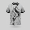 Monochrome Fluid Marble Smoke Aop Tshirt