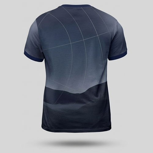 Celestial Compass Meridian Line Art Aop Tshirt