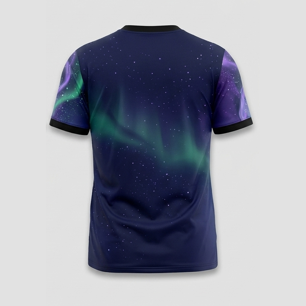 Cosmic Aurora Galaxy Smoke Flow Aop Tshirt