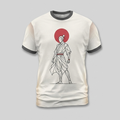 Japanese Cyber Line Art Figure Aop Tshirt
