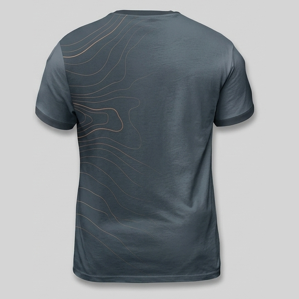 Topographic Mountain Elevation Map Aop Tshirt