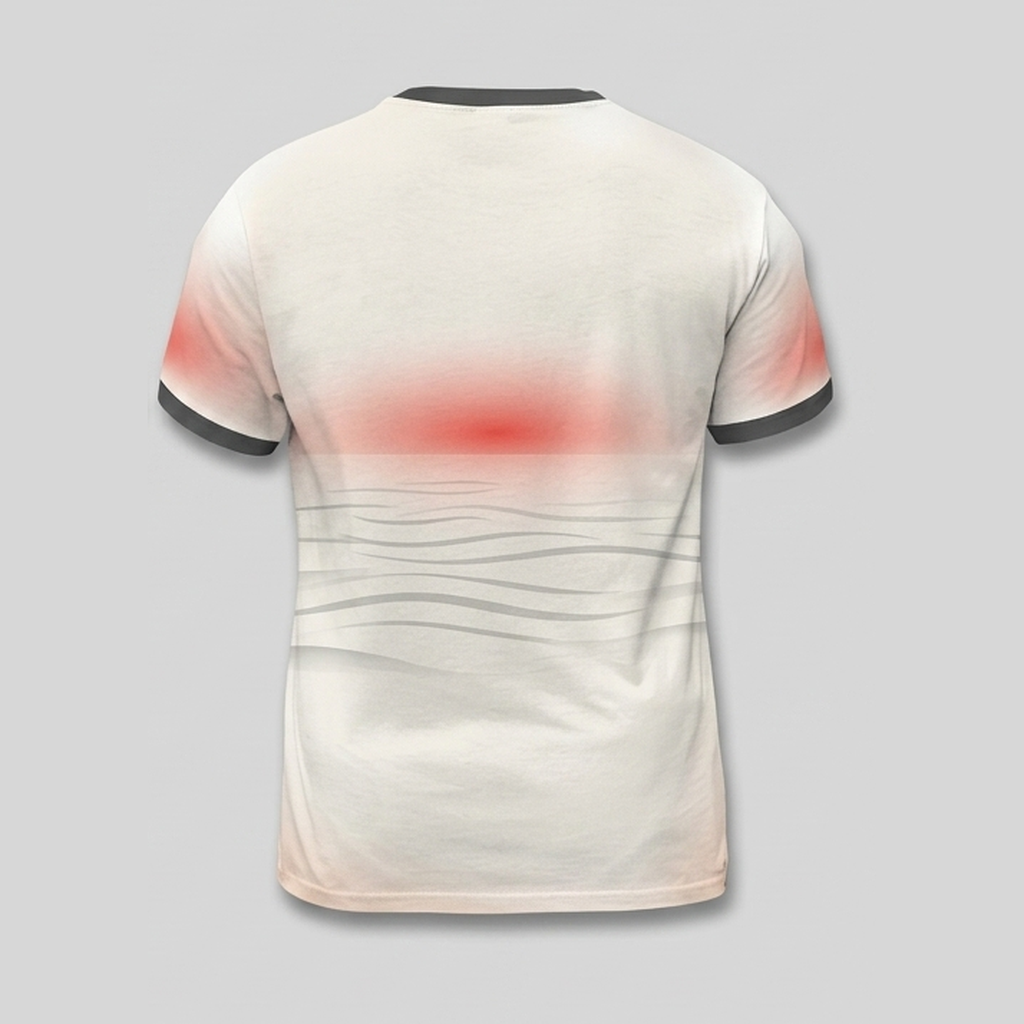 Japanese Zen Wave Crimson Solar Disc Aop Tshirt