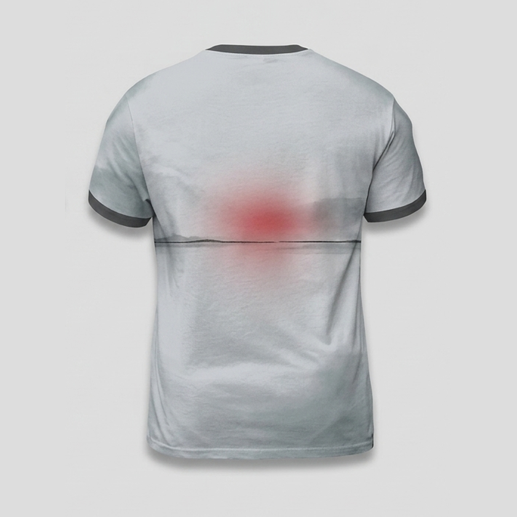 Zen Origami Crane Crimson Sun Aop Tshirt
