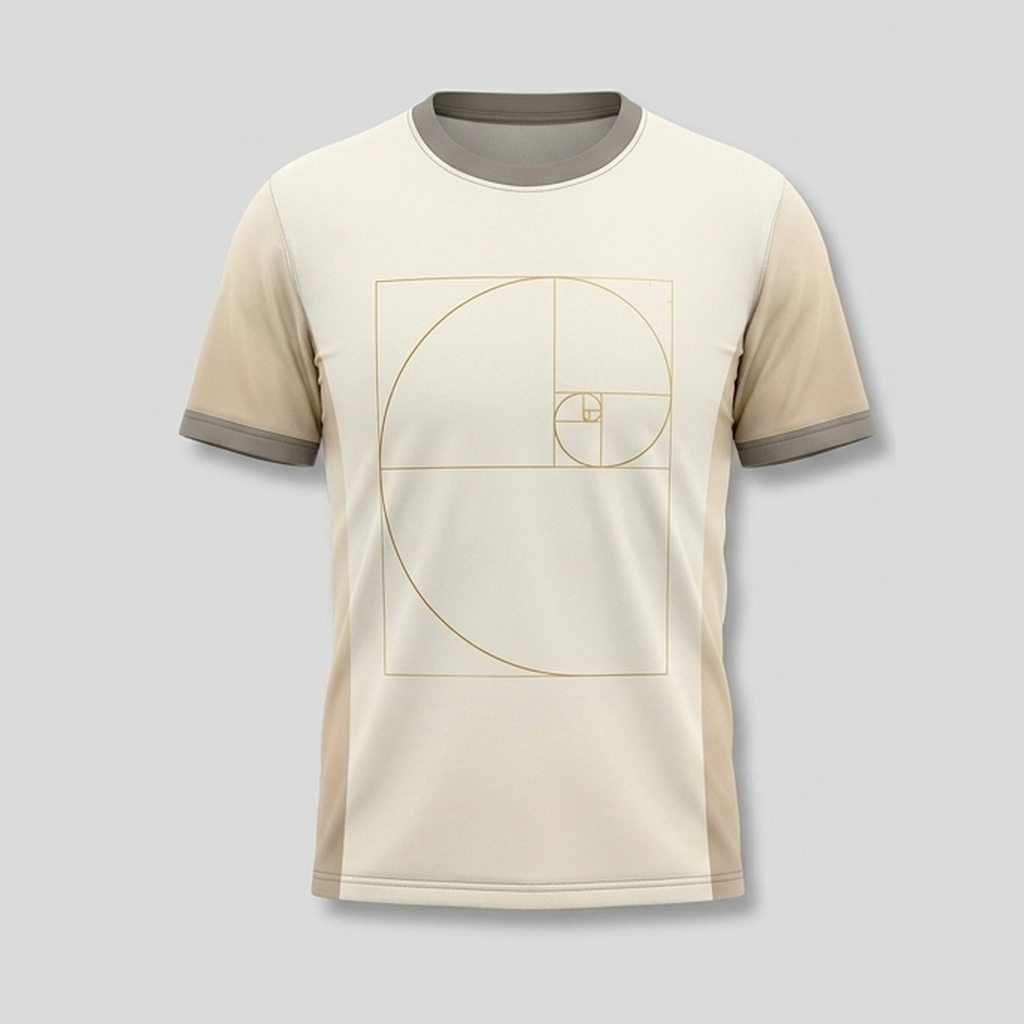 Golden Ratio Fibonacci Spiral Geometric Aop Tshirt