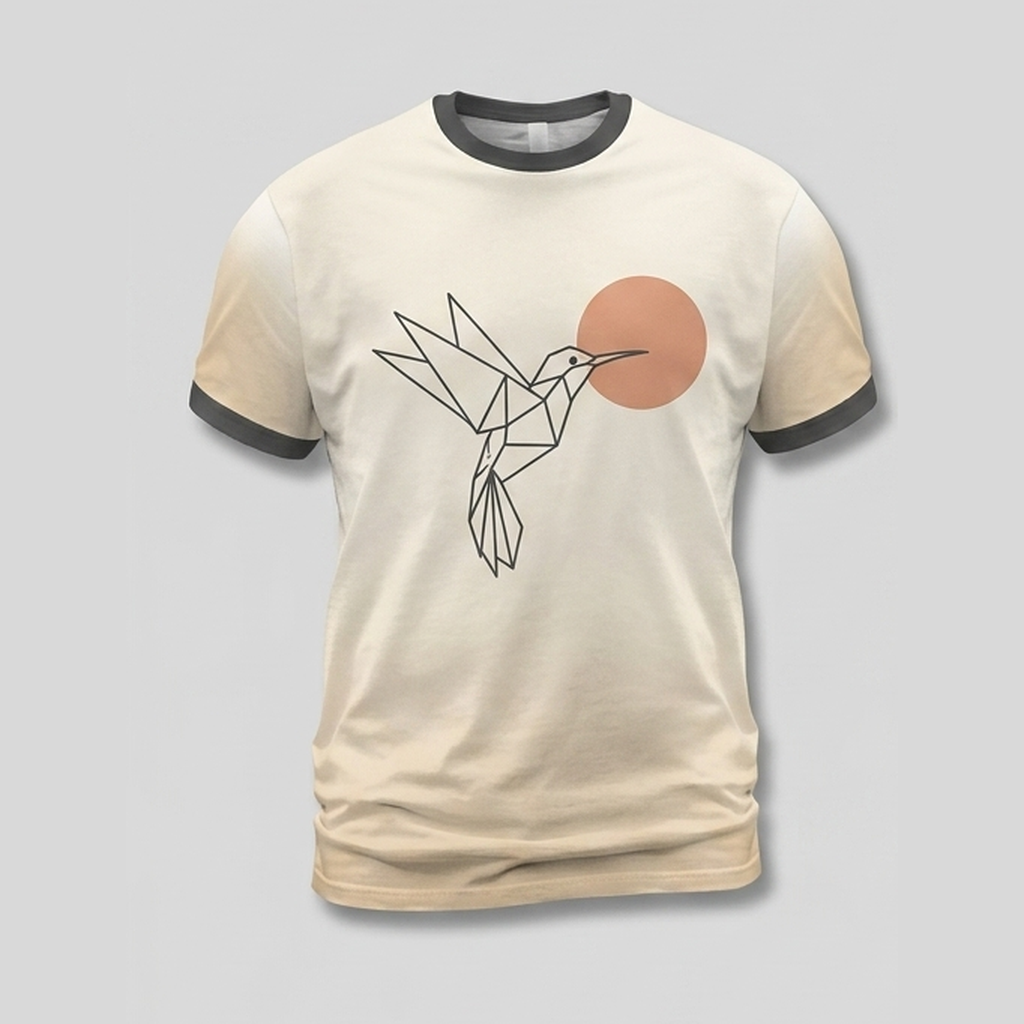 Origami Hummingbird Terracotta Sun Aop Tshirt